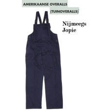 tuinoverall, 100% katoen blauw of polyester/katoen