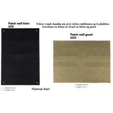 velcro wand, handige grote plaat 