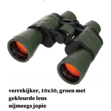 verrekijker 10x50, groen met gekleurde lens