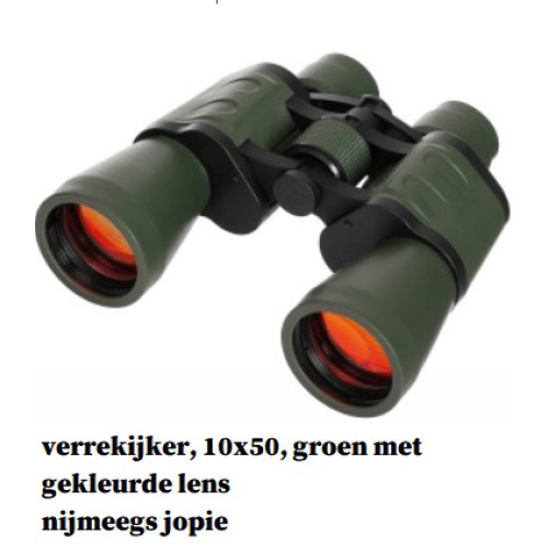 verrekijker 10x50, groen met gekleurde lens