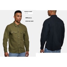 katoenen blouse, model baron, Vintage industries, leverbaar in zwart of groen