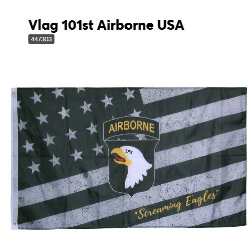 airborne 101 eagle zwart/wit, vlag