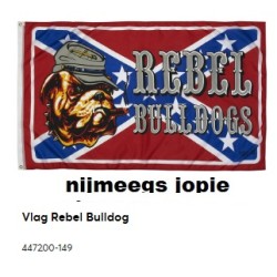 rebel vlag met buldog, 