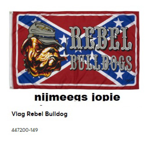 rebel vlag met buldog, 