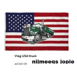 usa vlag met truck, vlag, usa-truck
