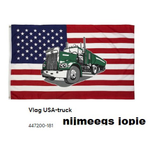 usa vlag met truck, vlag, usa-truck