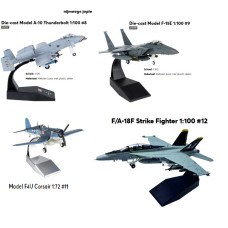 model vliegtuigen, A-10 of F-15m, F44 Corsair of FA-18