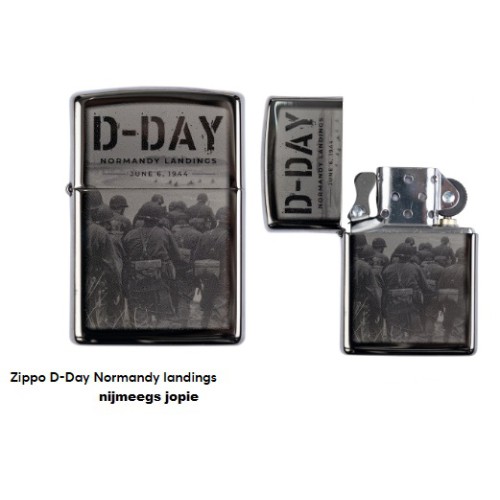 aansteker zippo original Normandie landing, mat grijs